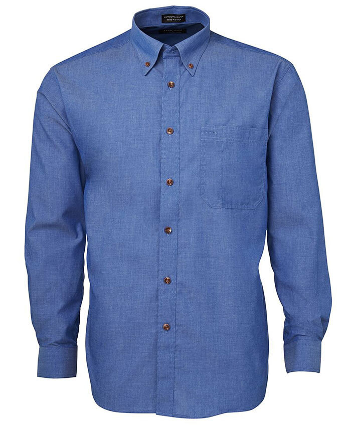 WORKWEAR, SAFETY & CORPORATE CLOTHING SPECIALISTS - JBs Long Sleeve Indigo Chambray Shirt