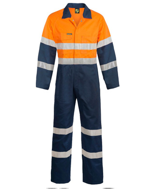 WORKWEAR, SAFETY & CORPORATE CLOTHING SPECIALISTS - HI Vis Two Tone Coveralls with 3M (#9920) tape
