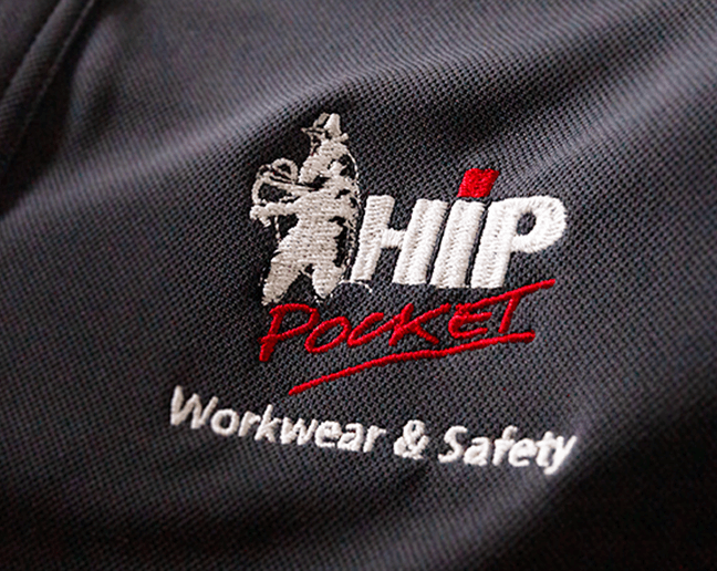 hip pocket workwear embroidery