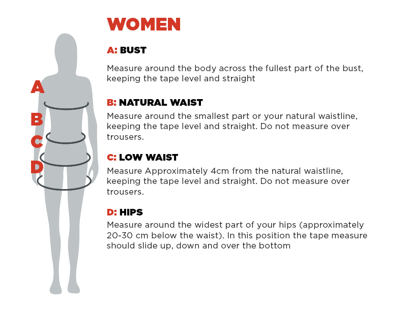 fitting guide women size