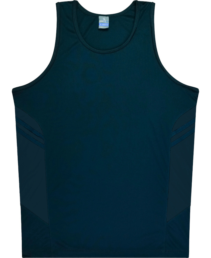 WORKWEAR, SAFETY & CORPORATE CLOTHING SPECIALISTS - Mens Tasman Singlet - Navy - L