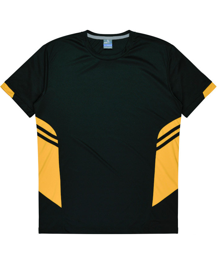 WORKWEAR, SAFETY & CORPORATE CLOTHING SPECIALISTS - Mens Tasman Tee - Black / Gold - L