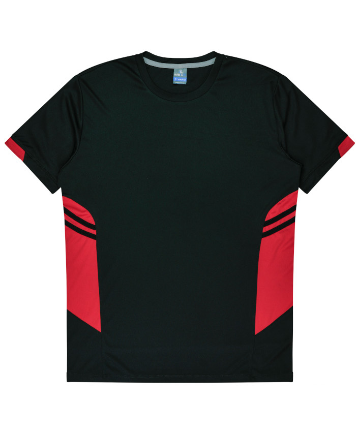 WORKWEAR, SAFETY & CORPORATE CLOTHING SPECIALISTS - Mens Tasman Tee - Black / Red - XL