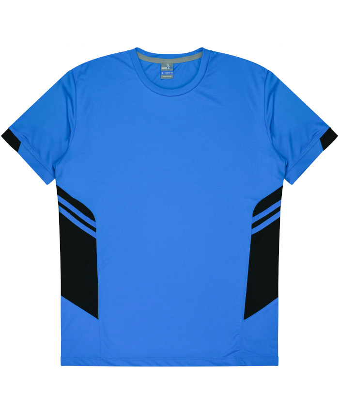 WORKWEAR, SAFETY & CORPORATE CLOTHING SPECIALISTS - Mens Tasman Tee - Cyan / Black - M