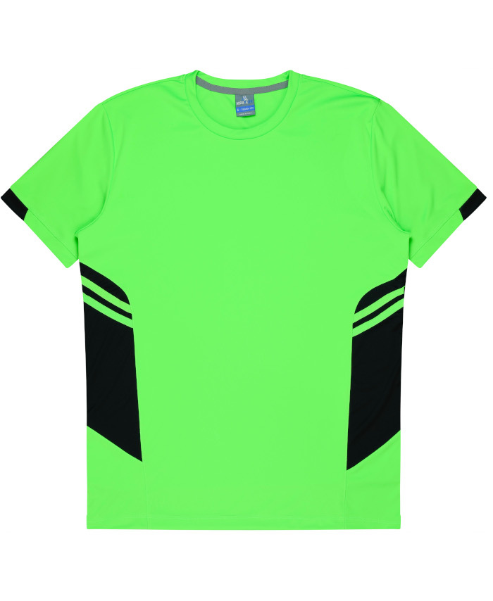 WORKWEAR, SAFETY & CORPORATE CLOTHING SPECIALISTS - Mens Tasman Tee - Neon Green / Black - 5XL