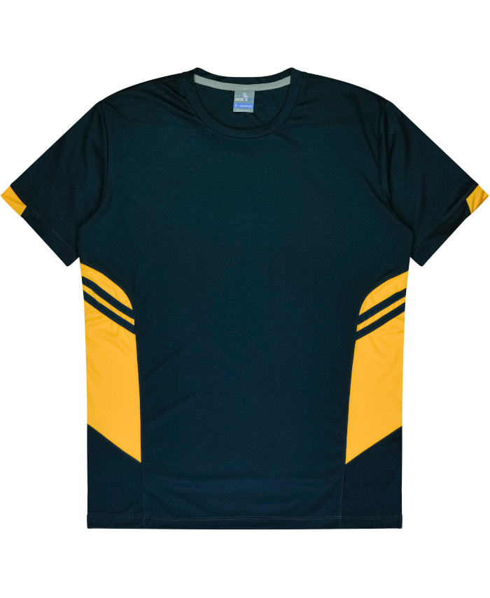 WORKWEAR, SAFETY & CORPORATE CLOTHING SPECIALISTS - Mens Tasman Tee - Navy / Gold - 2XL