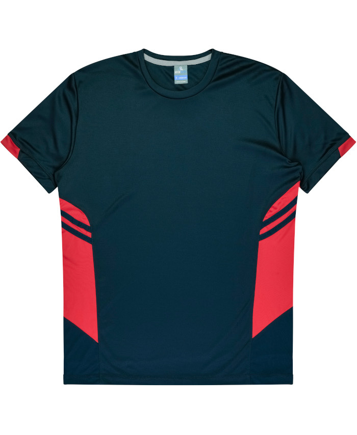 WORKWEAR, SAFETY & CORPORATE CLOTHING SPECIALISTS - Mens Tasman Tee - Navy / Red - 3XL