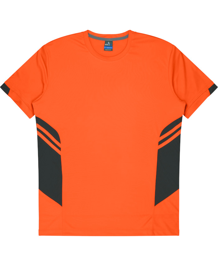 WORKWEAR, SAFETY & CORPORATE CLOTHING SPECIALISTS - Mens Tasman Tee - Neon Orange / Slate - 5XL