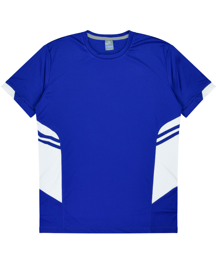 WORKWEAR, SAFETY & CORPORATE CLOTHING SPECIALISTS - Mens Tasman Tee - Royal / White - XL