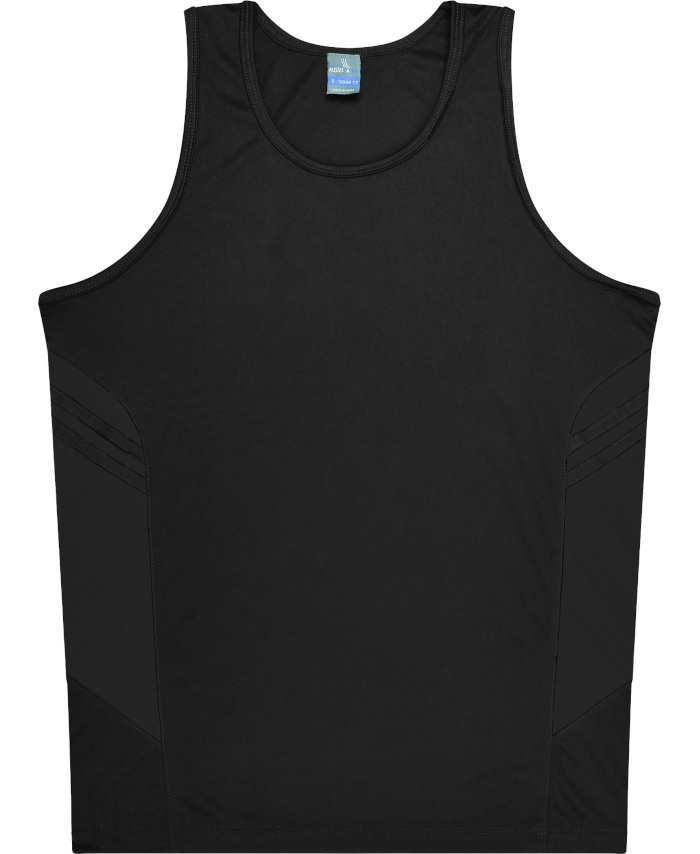 WORKWEAR, SAFETY & CORPORATE CLOTHING SPECIALISTS - Kids Tasman Singlet - Black - 14