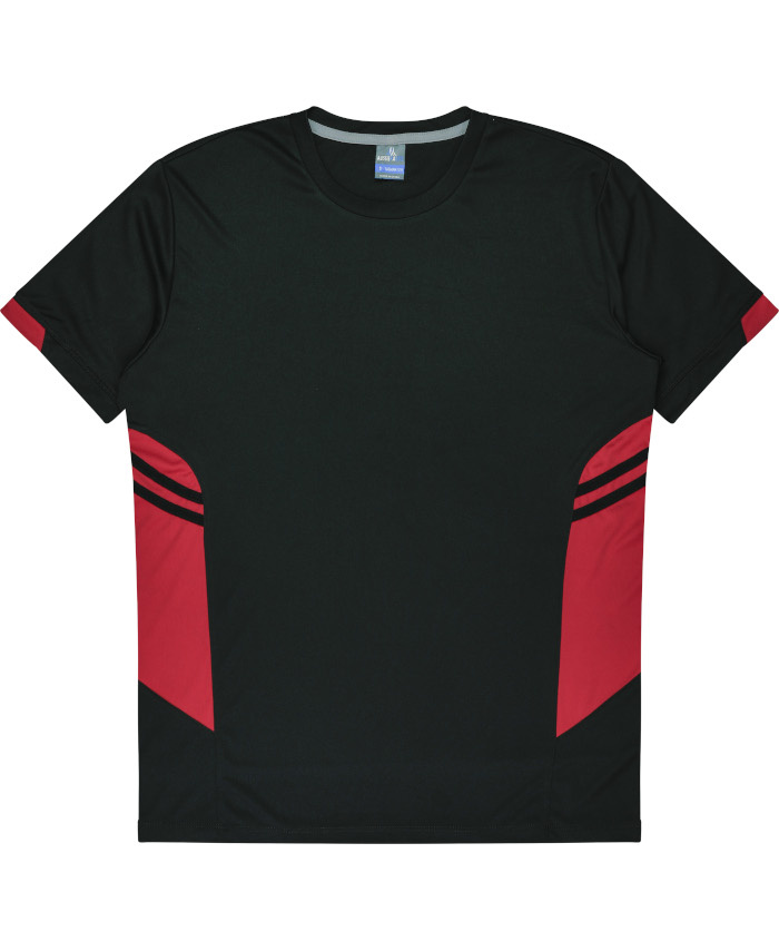 WORKWEAR, SAFETY & CORPORATE CLOTHING SPECIALISTS - Kids Tasman Tee - Black / Red - 14