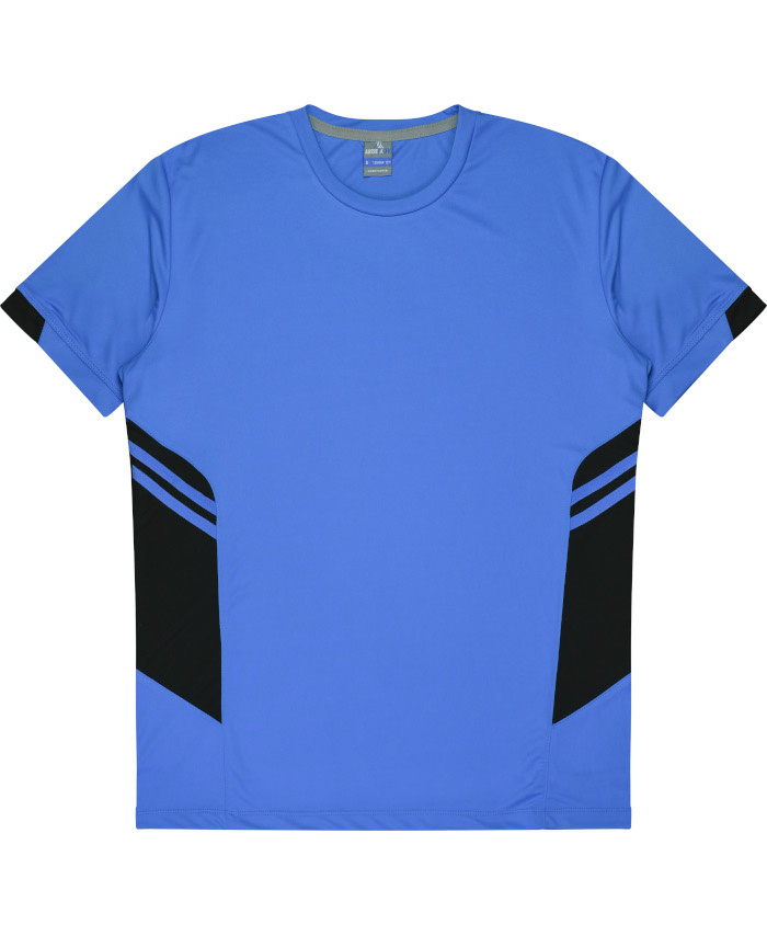 WORKWEAR, SAFETY & CORPORATE CLOTHING SPECIALISTS - Kids Tasman Tee - Cyan / Black - 14