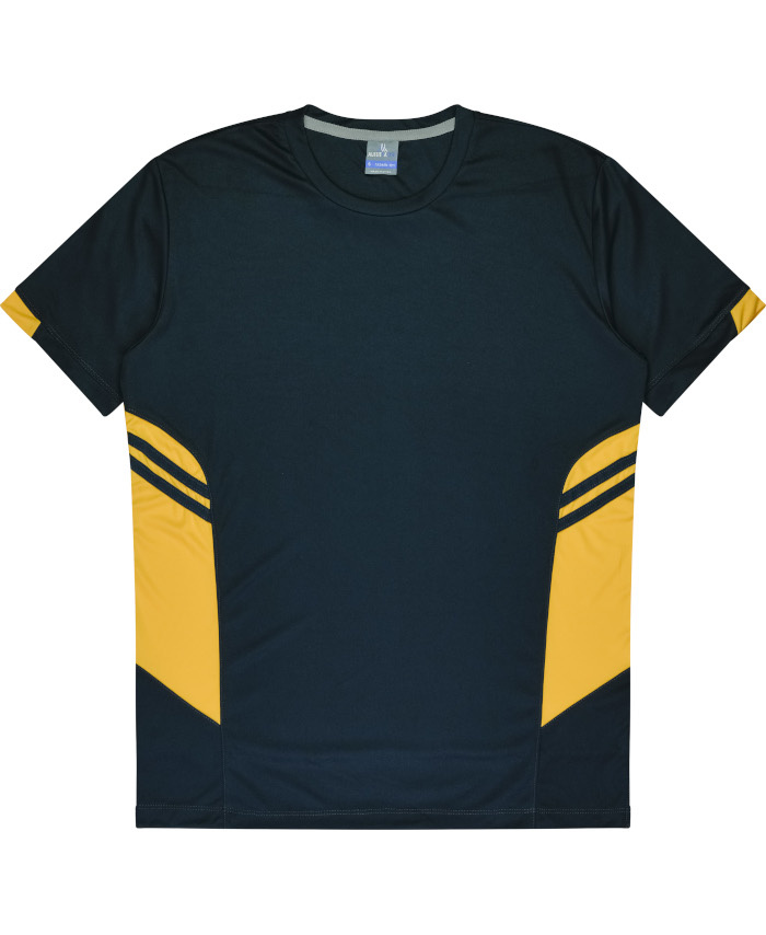 WORKWEAR, SAFETY & CORPORATE CLOTHING SPECIALISTS - Kids Tasman Tee - Navy / Gold - 12