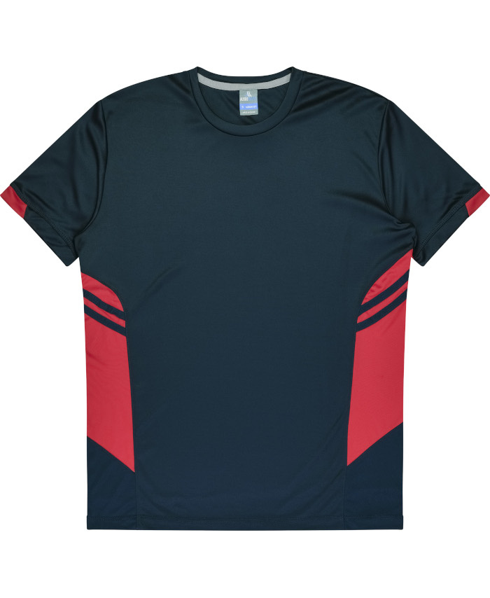 WORKWEAR, SAFETY & CORPORATE CLOTHING SPECIALISTS - Kids Tasman Tee - Navy / Red - 12