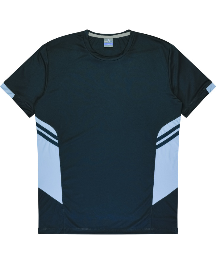 WORKWEAR, SAFETY & CORPORATE CLOTHING SPECIALISTS - Kids Tasman Tee - Navy / Sky - 4