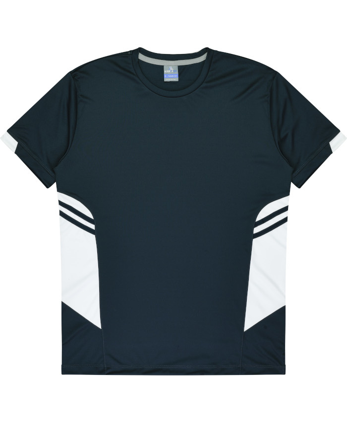 WORKWEAR, SAFETY & CORPORATE CLOTHING SPECIALISTS - Kids Tasman Tee - Navy / White - 4