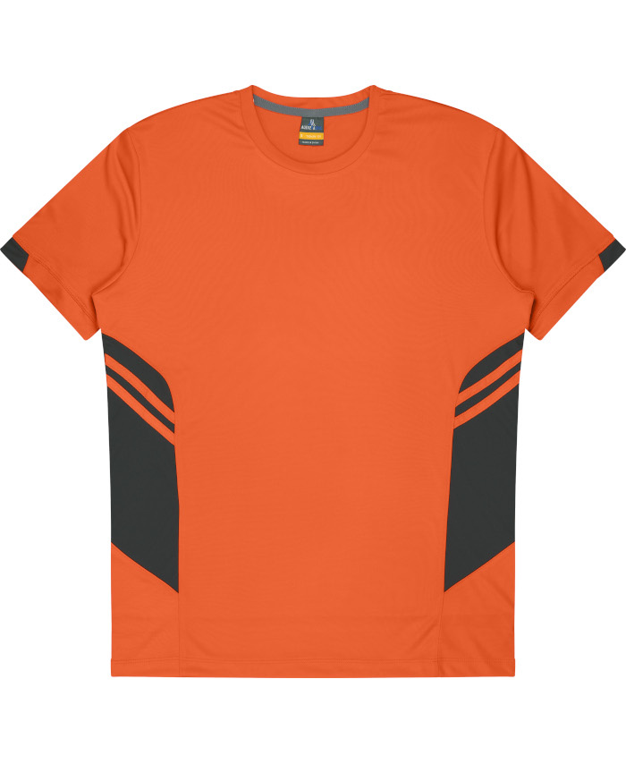 WORKWEAR, SAFETY & CORPORATE CLOTHING SPECIALISTS - Kids Tasman Tee - Neon Orange / Slate - 14