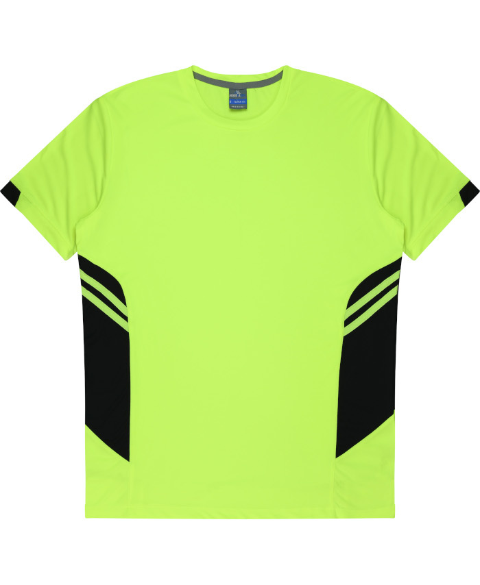 WORKWEAR, SAFETY & CORPORATE CLOTHING SPECIALISTS - Kids Tasman Tee - Neon Yellow / Black - 4