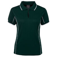 WORKWEAR, SAFETY & CORPORATE CLOTHING SPECIALISTS - LTU Ladies Short Sleeve Polo - La Trobe Uni Embroidery - Epaulettes & Back Print