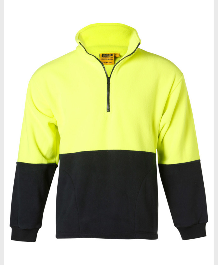WORKWEAR, SAFETY & CORPORATE CLOTHING SPECIALISTS - Hi-Vis polar fleece half zip pullover