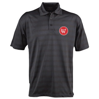 WORKWEAR, SAFETY & CORPORATE CLOTHING SPECIALISTS - WCC Charcoal Self Stripe Polo 