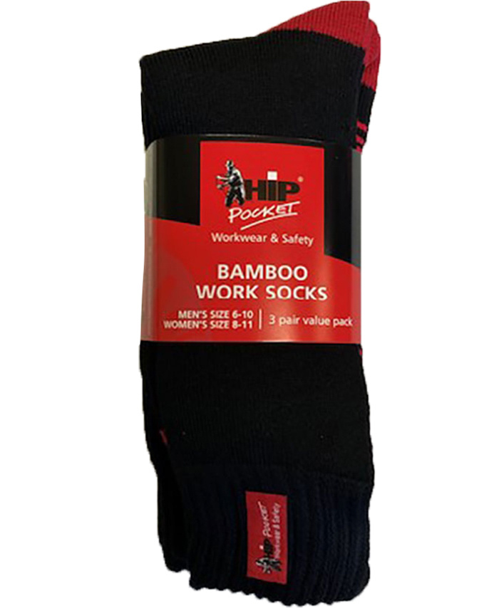 WORKWEAR, SAFETY & CORPORATE CLOTHING SPECIALISTS - Hip Pocket 3 Yarn Work Socks - 3 Pack