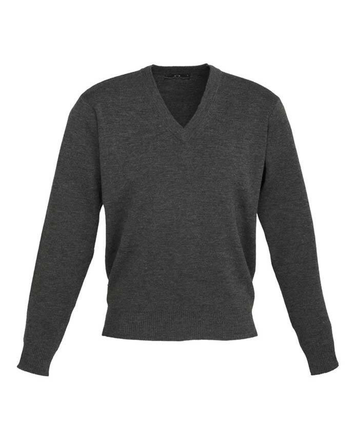 WORKWEAR, SAFETY & CORPORATE CLOTHING SPECIALISTS - V-Neck L/S Wool Pullover