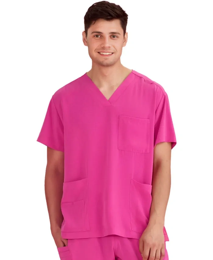 WORKWEAR, SAFETY & CORPORATE CLOTHING SPECIALISTS - PINK RIBBON U Scrub Top
