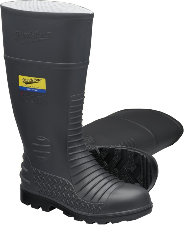 WORKWEAR, SAFETY & CORPORATE CLOTHING SPECIALISTS - 025 - Gumboots Safety - Grey Comfort Arch Steel Toe Boot