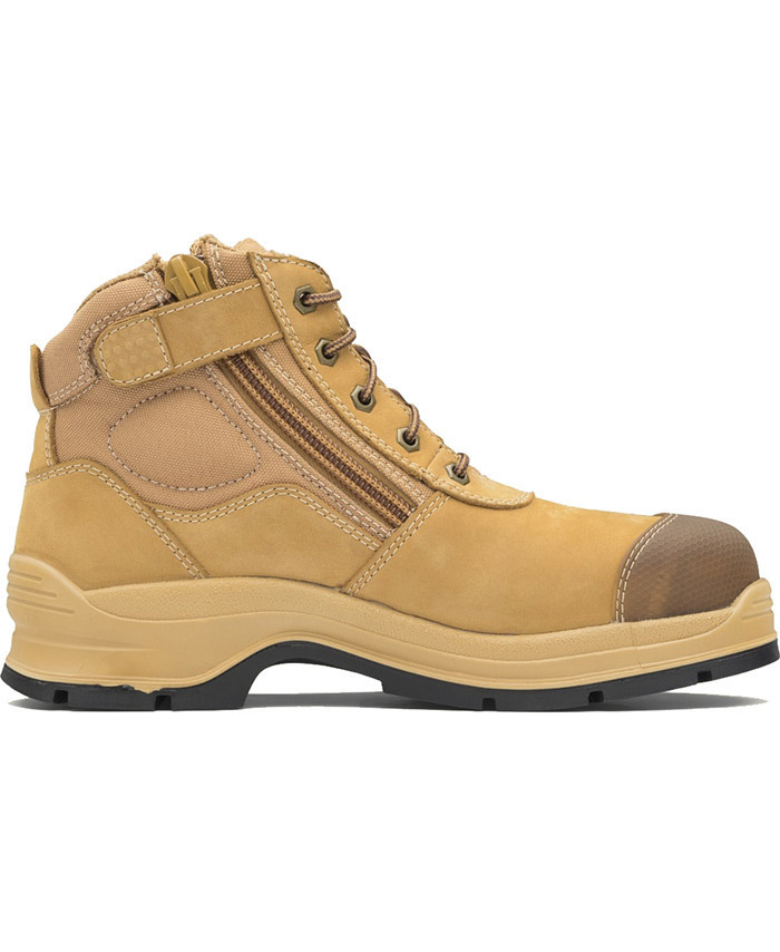 WORKWEAR, SAFETY & CORPORATE CLOTHING SPECIALISTS - 318 - Workfit - Wheat Nubuck Zip Side Ankle Safety Hiker