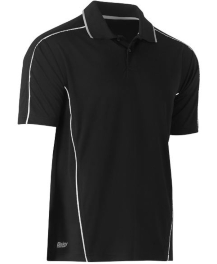 WORKWEAR, SAFETY & CORPORATE CLOTHING SPECIALISTS - COOL MESH POLO WITH REFLECTIVE PIPING