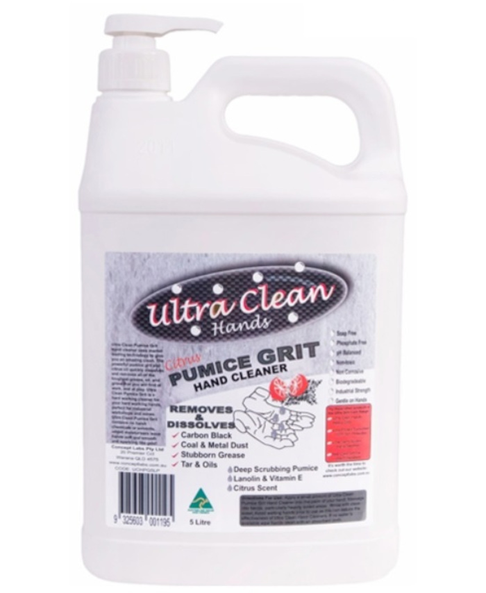 WORKWEAR, SAFETY & CORPORATE CLOTHING SPECIALISTS - Ultra Clean Hands Pumice Grit 5 Litre Pump