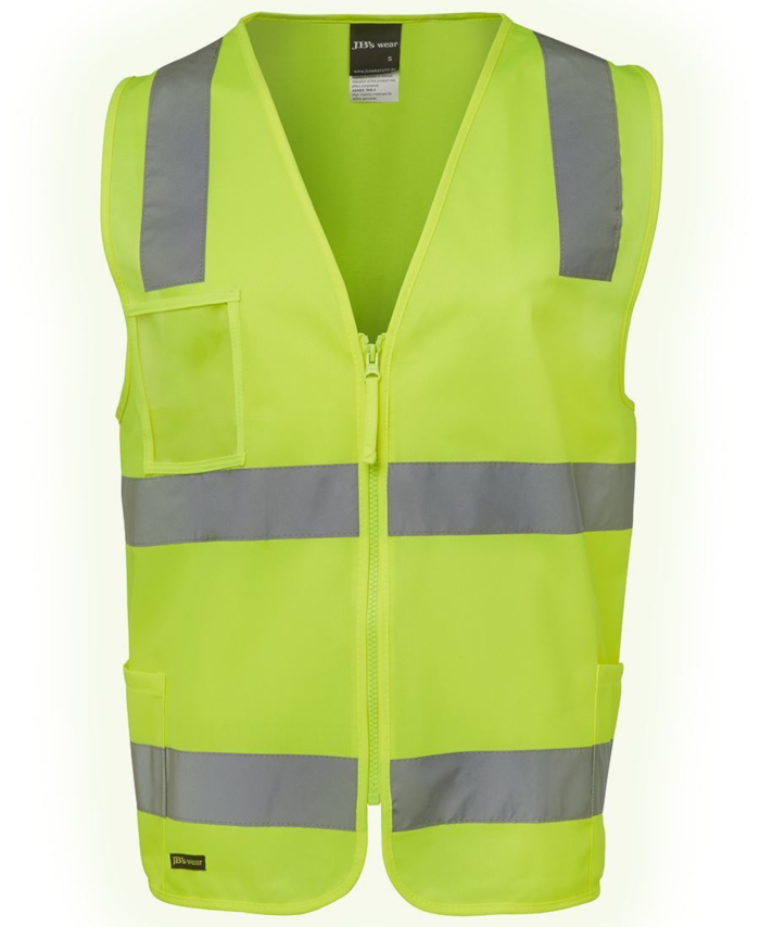 WORKWEAR, SAFETY & CORPORATE CLOTHING SPECIALISTS - JB's HI VIS (D+N) ZIP SAFETY VEST 