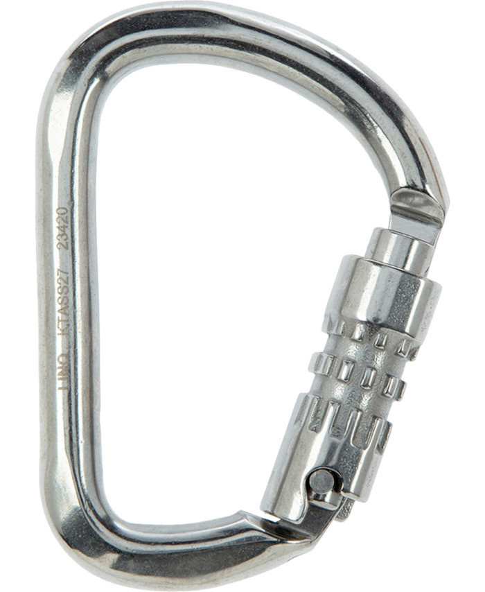 WORKWEAR, SAFETY & CORPORATE CLOTHING SPECIALISTS - Karabiner - Triple Action Stainless Steel 27mm