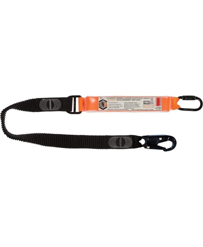 WORKWEAR, SAFETY & CORPORATE CLOTHING SPECIALISTS - Elite Single Leg Elasticated Lanyard with Hardware KD & SN