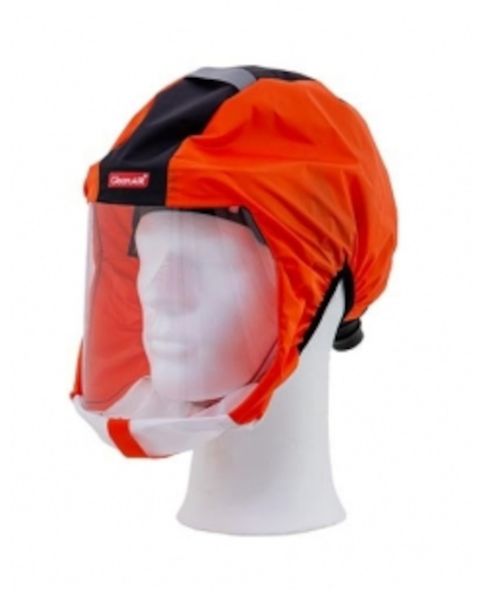 WORKWEAR, SAFETY & CORPORATE CLOTHING SPECIALISTS - CleanAir Protective Short Respiratory Hood CA-1 - Orange