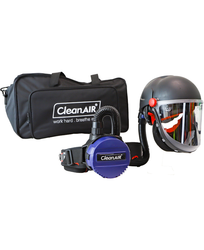 WORKWEAR, SAFETY & CORPORATE CLOTHING SPECIALISTS - CleanAIR CA-40G Helmet with cylindrical visor and Basic PAPR kit