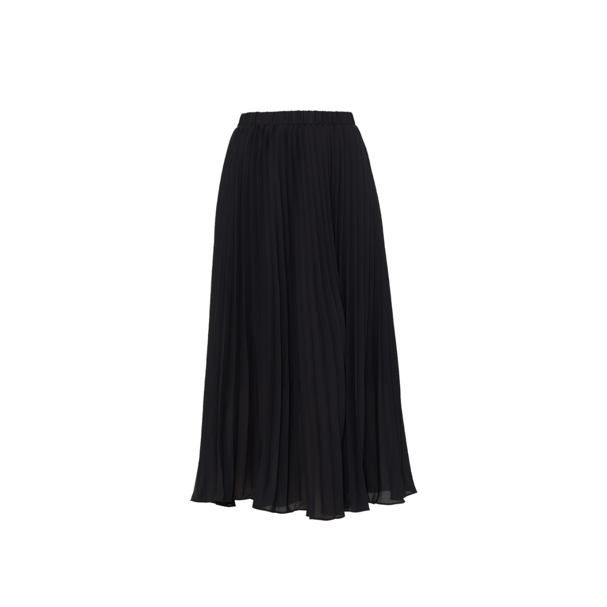 WORKWEAR, SAFETY & CORPORATE CLOTHING SPECIALISTS - SOFT GEORGETTE PLEATED MIDI SKIRT - Black - 6