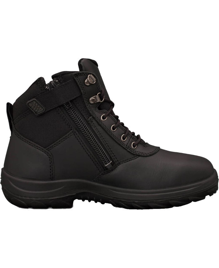 WORKWEAR, SAFETY & CORPORATE CLOTHING SPECIALISTS - WB 26 - 140mm Lace Up Zip Side Work Boot - 26-660