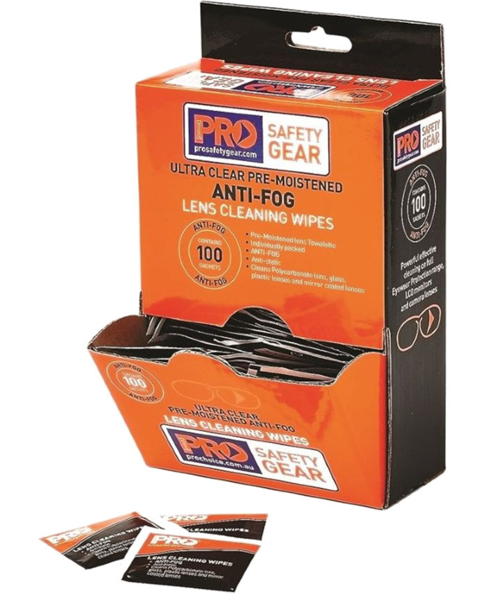 WORKWEAR, SAFETY & CORPORATE CLOTHING SPECIALISTS - Anti-Fog Lens Wipes 100 Pack