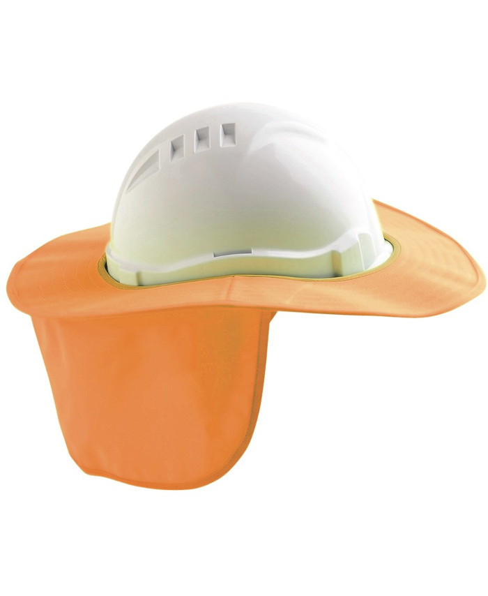 WORKWEAR, SAFETY & CORPORATE CLOTHING SPECIALISTS - Fluro Orange V6 & V9 Hard Hat Brim - Plastic/ Polyester