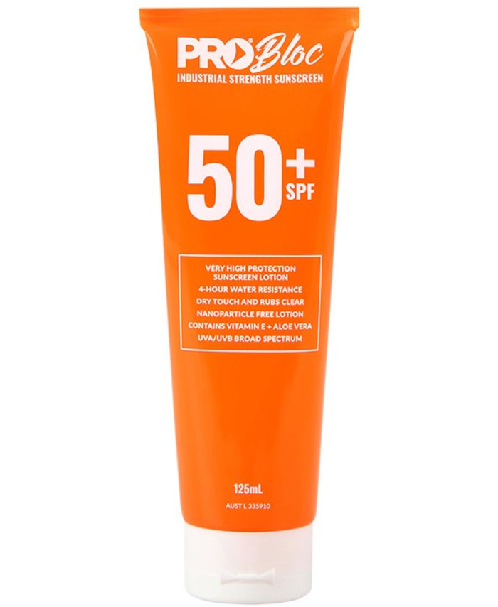 WORKWEAR, SAFETY & CORPORATE CLOTHING SPECIALISTS - PROBLOC SPF 50 + Sunscreen 125mL Squeeze Bottle (MOQ 12)