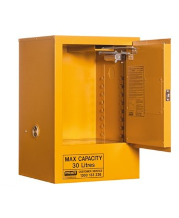 WORKWEAR, SAFETY & CORPORATE CLOTHING SPECIALISTS - Flammable Storage Cabinet 30L 1 Door, 1 Shelf