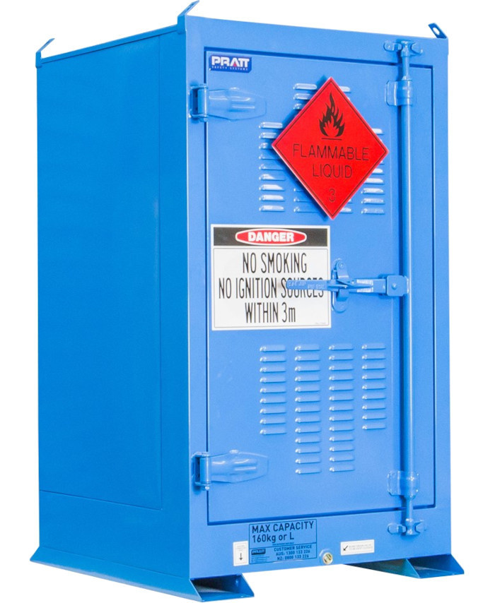 WORKWEAR, SAFETY & CORPORATE CLOTHING SPECIALISTS - DANGEROUS GOODS OUTDOOR STORAGE CABINET:160L - 1 DOOR - 2 SHELVES