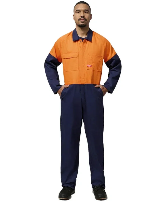 WORKWEAR, SAFETY & CORPORATE CLOTHING SPECIALISTS - Foundations - Hi-Visibility Two Tone Cotton Drill Coverall