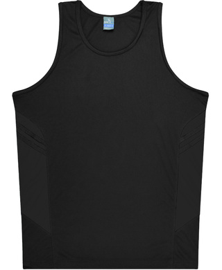 WORKWEAR, SAFETY & CORPORATE CLOTHING SPECIALISTS - Mens Tasman Singlet - Black - L