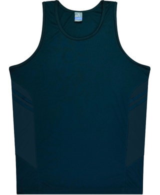 WORKWEAR, SAFETY & CORPORATE CLOTHING SPECIALISTS - Mens Tasman Singlet - Navy - 2XL