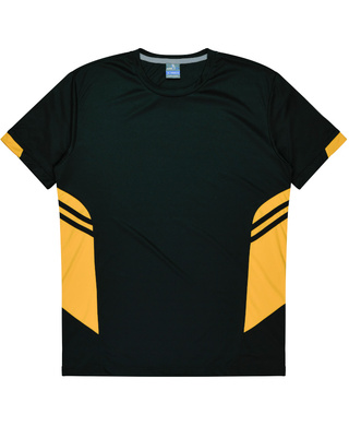WORKWEAR, SAFETY & CORPORATE CLOTHING SPECIALISTS - Mens Tasman Tee - Black / Gold - 5XL