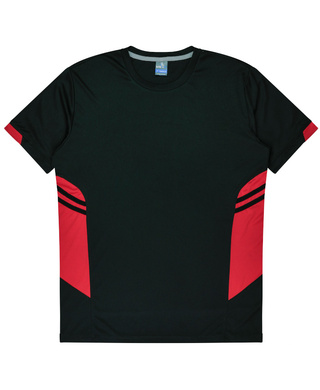 WORKWEAR, SAFETY & CORPORATE CLOTHING SPECIALISTS - Mens Tasman Tee - Black / Red - M