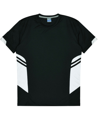 WORKWEAR, SAFETY & CORPORATE CLOTHING SPECIALISTS - Mens Tasman Tee - Black / White - 2XL
